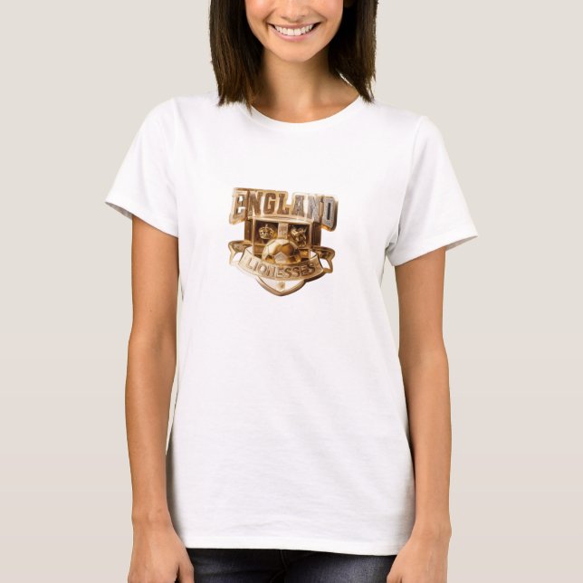 England Lionesses Dourada T-Shirt (Frente)