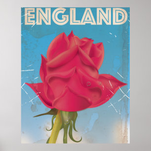 England Rose Vintage Poster