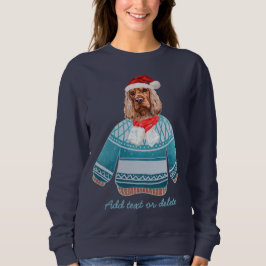 English Cocker Spaniel Natal Suéter Feio de Natal 
