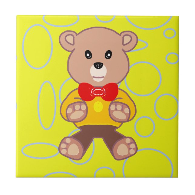 Engraçada Azulejo De Cerâmica Amarelo De Bico Cujo (Frente)