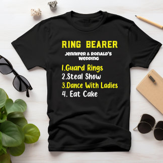 Engraçada Bearer T-shirt Nome do Casal