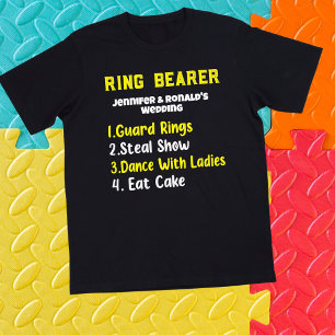Engraçada Bearer T-shirt Nome do Casal