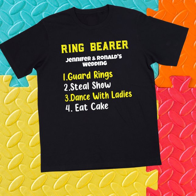 Engraçada Bearer T-shirt Nome do Casal (Criador carregado)