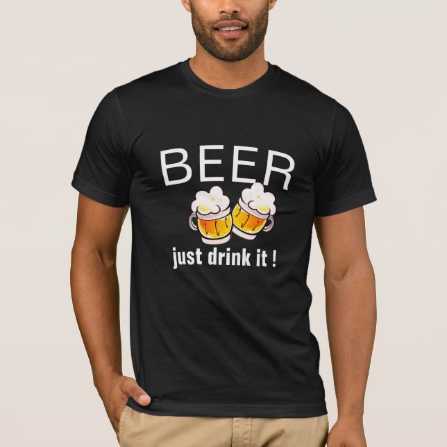 Engraçada Beer Pun, Engraçada Design de camiseta T (Frente)