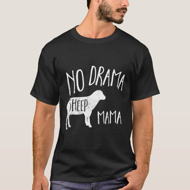 Engraçada Camisa De Ovelha Sem Drama Mamãe (Frente)