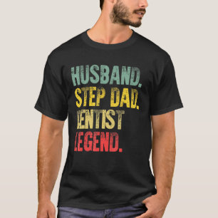 Engraçada Camisa Vintage Marido Pai Dentista Legen