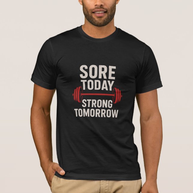 "Engraçada Camiseta de Motivação Gym (Frente)