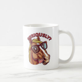 🐴 Engraçada Caneca - "Sério!"