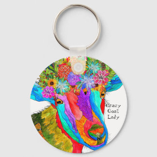 Engraçada Chaveiro de Lady Goat Goat