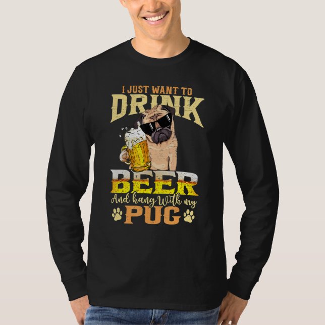 Engraçada Dia Da Cerveja Coincando Camisetas Para  (Frente)