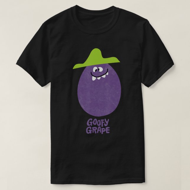 Engraçada Face Bebida Mix Goofys Grape T-Shirt (Frente do Design)