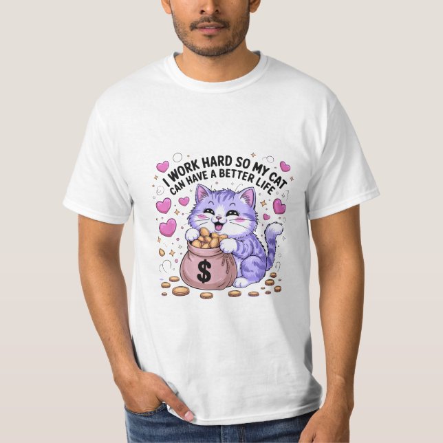 😺 Engraçada Gatinha Gatinha 💰 Camisa | Cat Lover (Frente)
