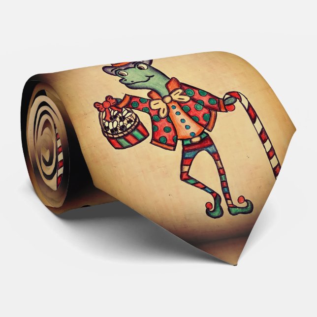 Engraçada Gravata de Natal dos Homens (Rolled)