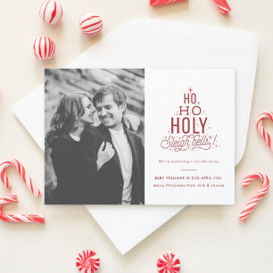 Engraçada Gravidez Natal Anúncio Ho Ho Santa