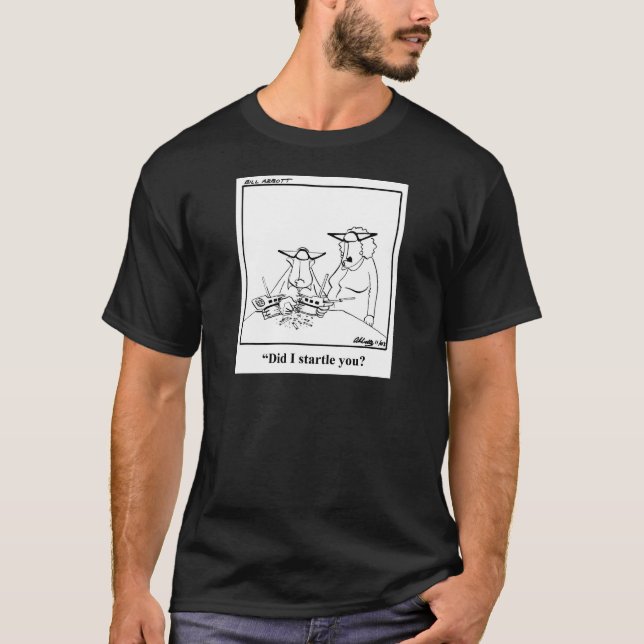 Engraçada Nave Modelando Camiseta Cartoon! (Frente)