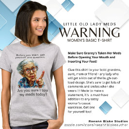 Engraçada Velhinha Mede T-Shirt