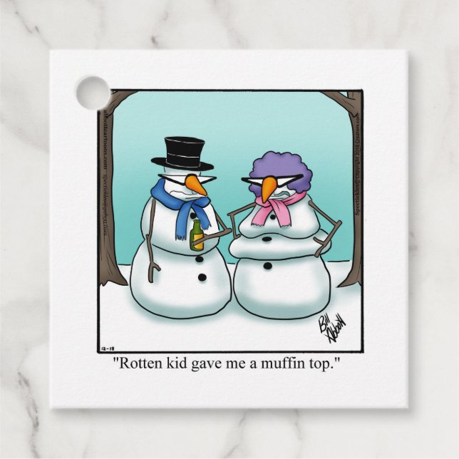 Engraçadas etiquetas de presentes de Natal (Frente)