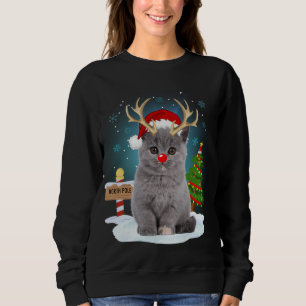 Engraçadinho Furioso Gato-Suéter-Reindeer Polo Nor