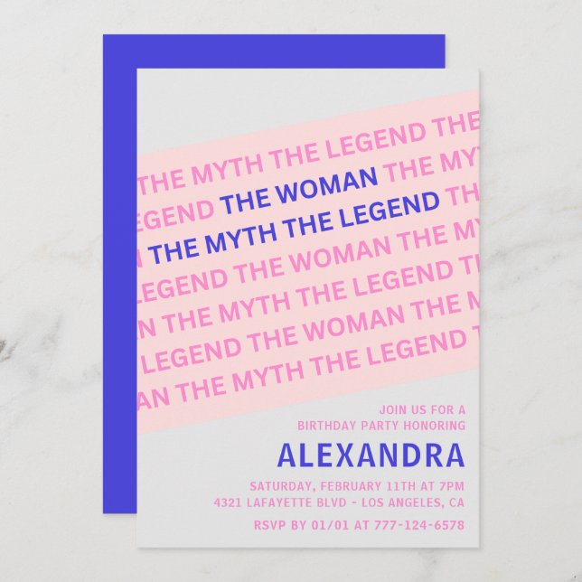 Engraçado 32º aniversário de convites Citando Mito (Frente/Verso)