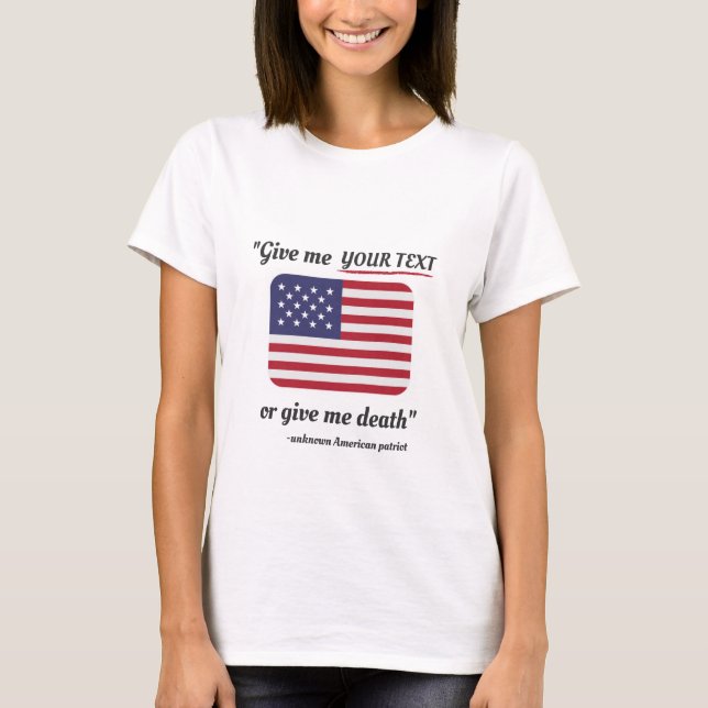 Engraçado 4 de julho T-Shirt American Flag Patriot (Frente)