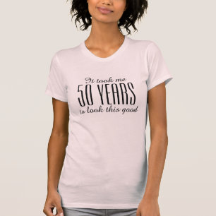 Engraçado 50º aniversário t-shirt para mulheres