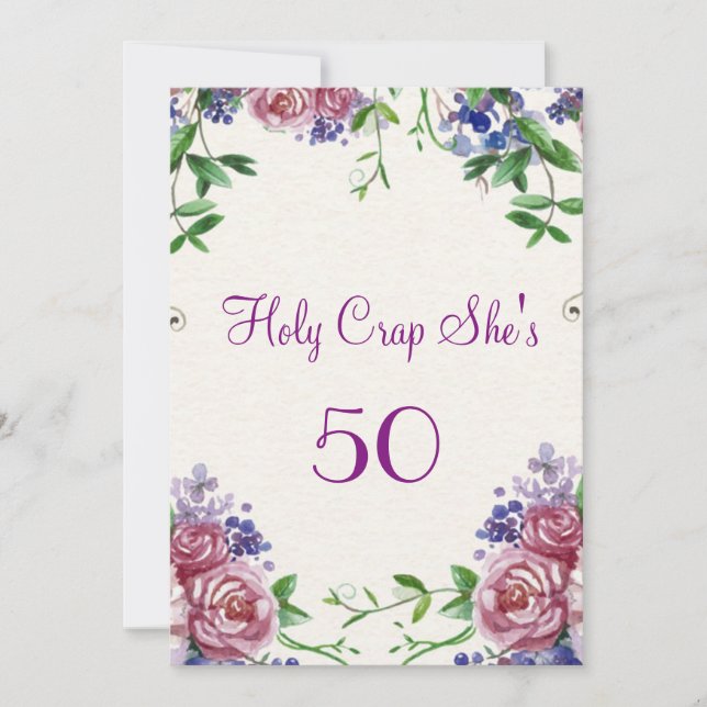 Engraçado, 50º Convite de aniversário (Frente)