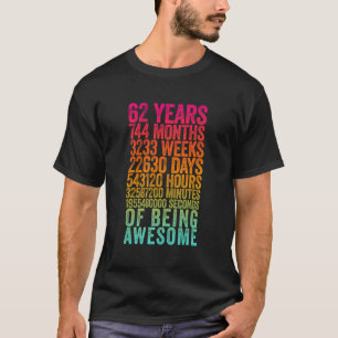 Engraçado 62º Aniversário Camisa Velho Metro Engra