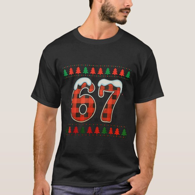 Engraçado 67 Six Seven Squad Meme Natal Suéter Fei (Frente)