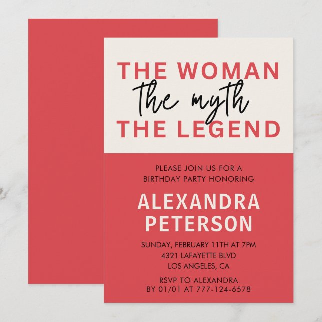 Engraçado 85 anos de convites para mulheres Mitos  (Frente/Verso)