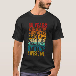 Engraçado 88. º Aniversário Camisa Velho Metro Eng