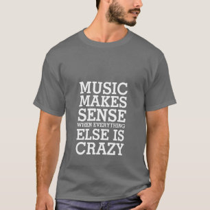 Engraçado A Música da Vida Cita Camiseta para Aman