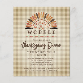 Engraçado Ação de Graças Janta Xadrez Convite