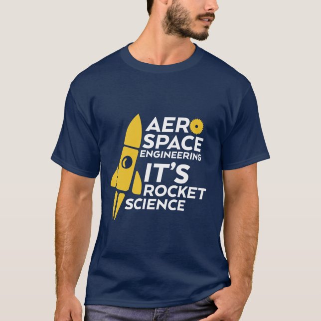 Engraçado Aerospace - T-shirt Engenheiro Rocket Sc (Frente)