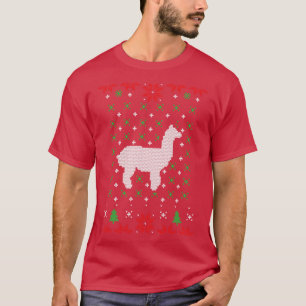Engraçado Alpaca Lhamas Suéter de Natal Feio