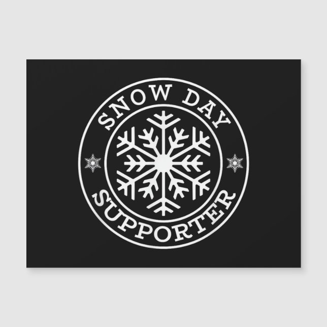Engraçado Apoiador do Dia da Neve Professor Estuda (Frente)