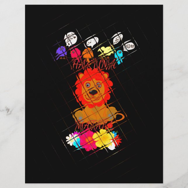 Engraçado Baby Lion King: Hakuna Matata Art Design (Frente)