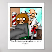 Engraçado Barbershop Humor Poster