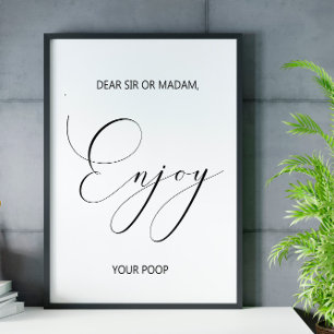Engraçado Bathroom wall Art poster