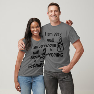 Engraçado bem conhecido na camiseta Wyoming Ragla