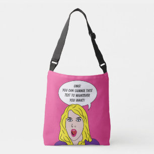 ENGRAÇADO bolsas de texto personalizadas DA MULHER