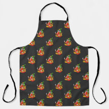 Engraçado Bombeiro Chili All-Over Impressão Apron