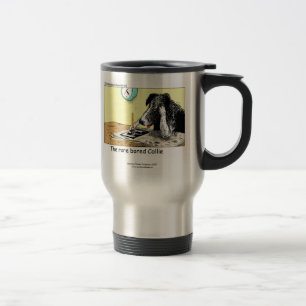 Engraçado Border Collie Caneca de viagem