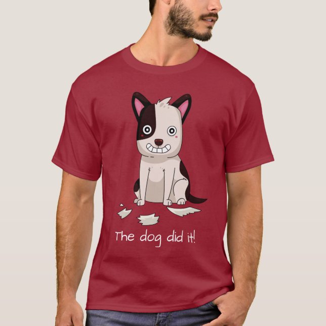 Engraçado Cachorro de texto personalizado camisas  (Frente)