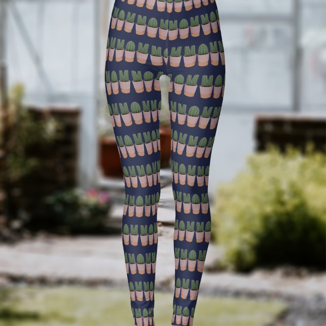 Engraçado Cactus Mãe, Padrões De Leggings (Cactus Mom leggings just for you)