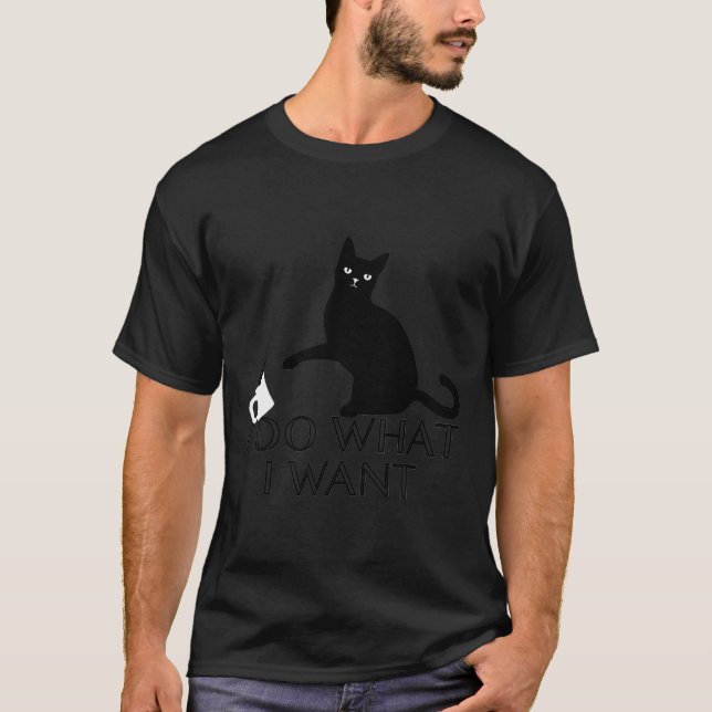 Engraçado Camisa De Personalidade De Gato Eu Faço  (Frente)