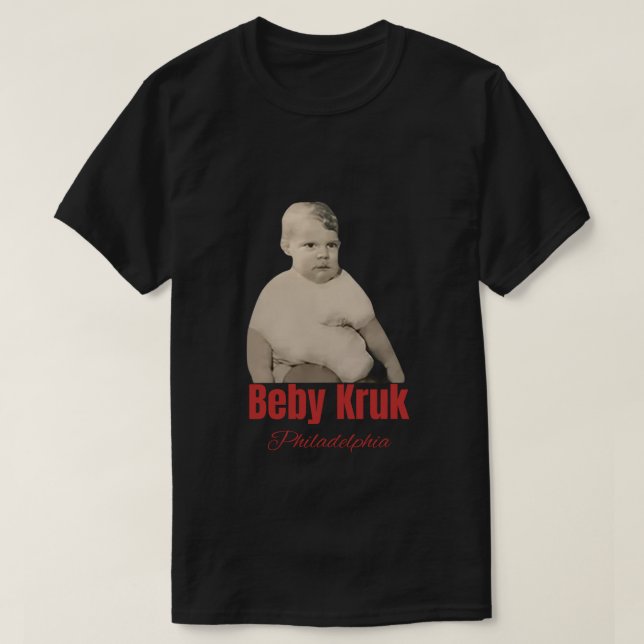 Engraçado Camisa Filadélfia do bebê Kruk, Baby Kru (Frente do Design)