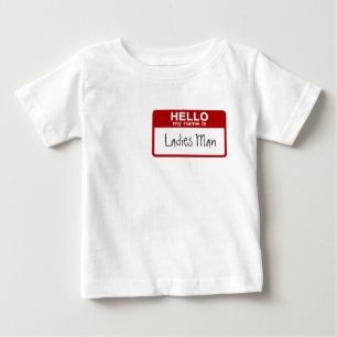 Engraçado Camiseta Bebê, Olá Meu Nome é Senhoras