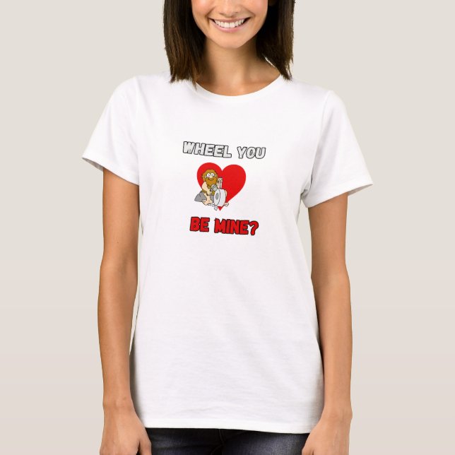 ENGRAÇADO! Camiseta Caveman - Roda Você é meu? Cor (Frente)