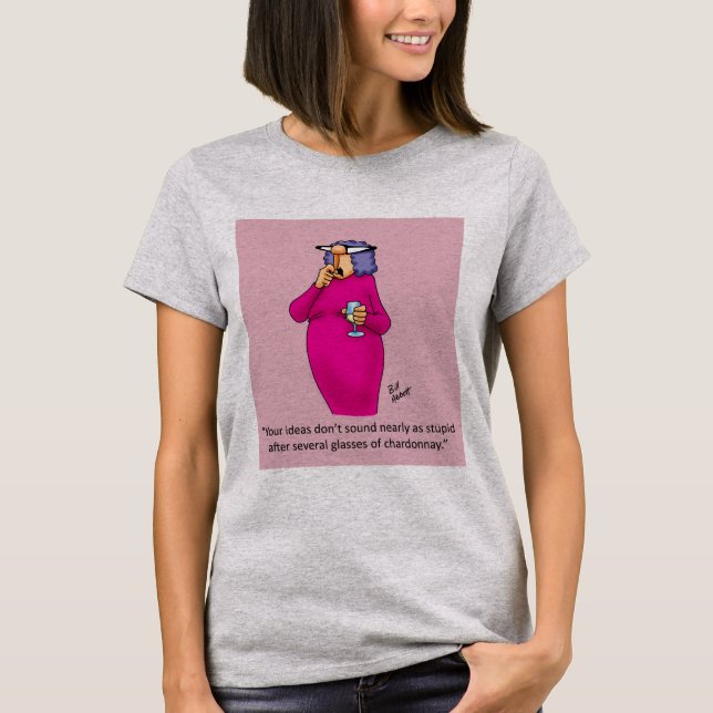 Engraçado Camiseta de Humor do Vinho (Frente)