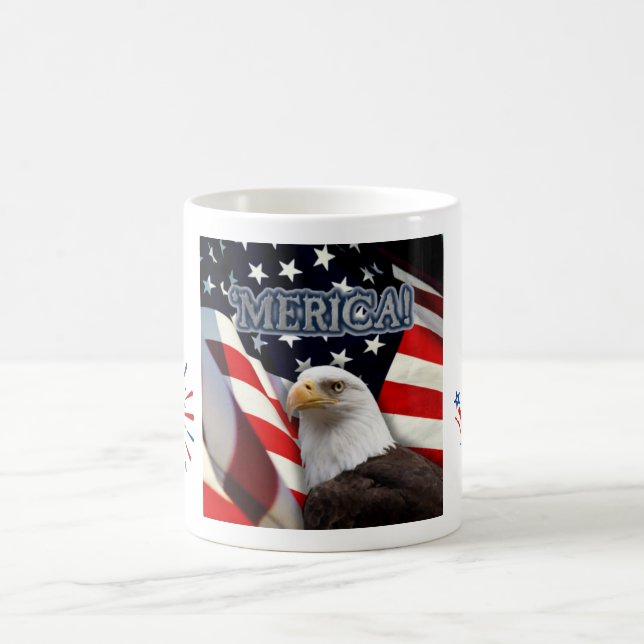 Engraçado caneca americana 4 de julho/Dia da Indep (Centro)